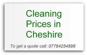 cleaning prices in Cheshire