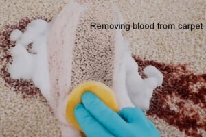How to remove blood stains from carpet