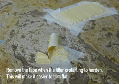 How to fill repair holes in Limestone floor